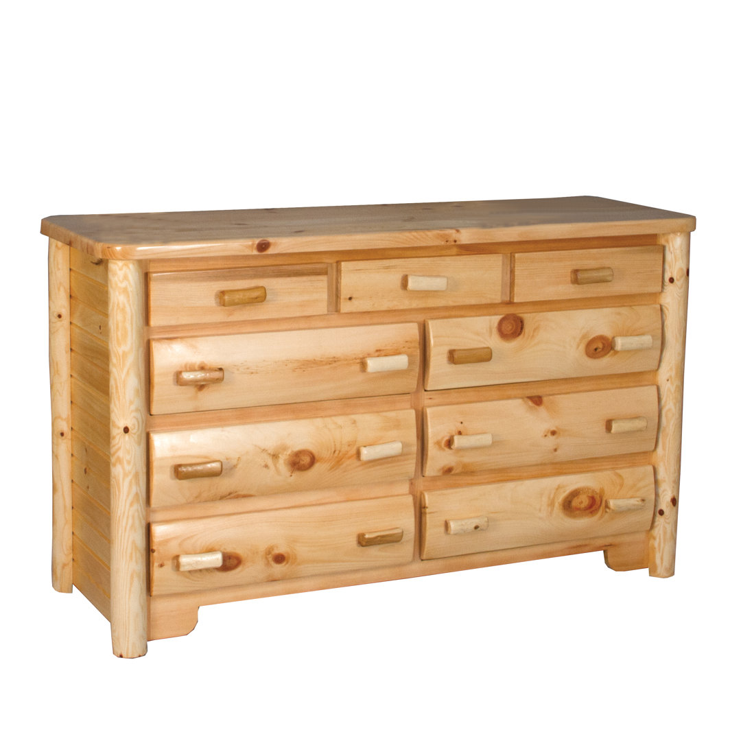 Campton Solid Wood 62'' W 9 - Drawer Dresser Loon Peak®