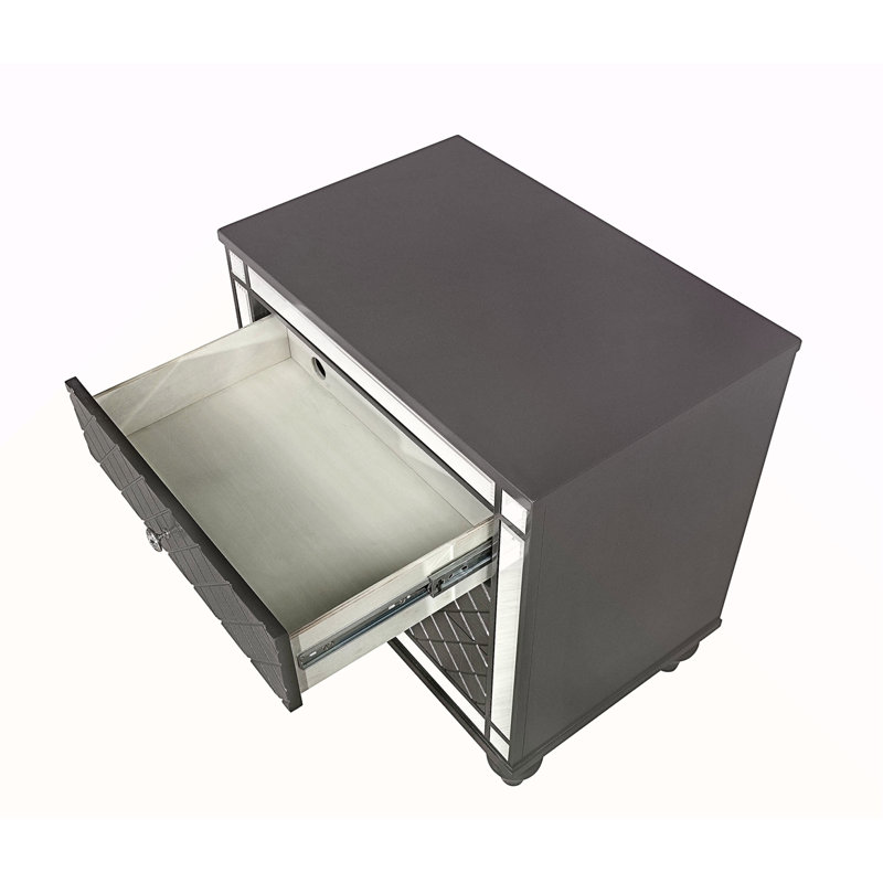 Table de chevet - Gris foncé