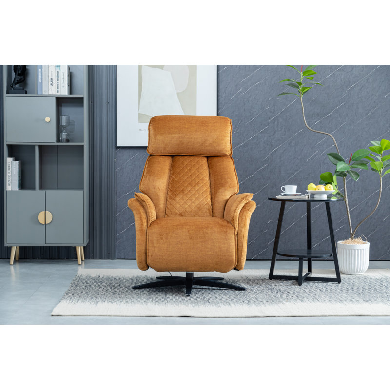 Alshawn Swivel Recliner, Amber
