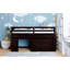 Lit mezzanine simple avec armoire et tablette-152071106
