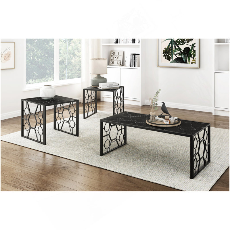 Ensemble de tables d'appoint 3 pièces Modern Modern