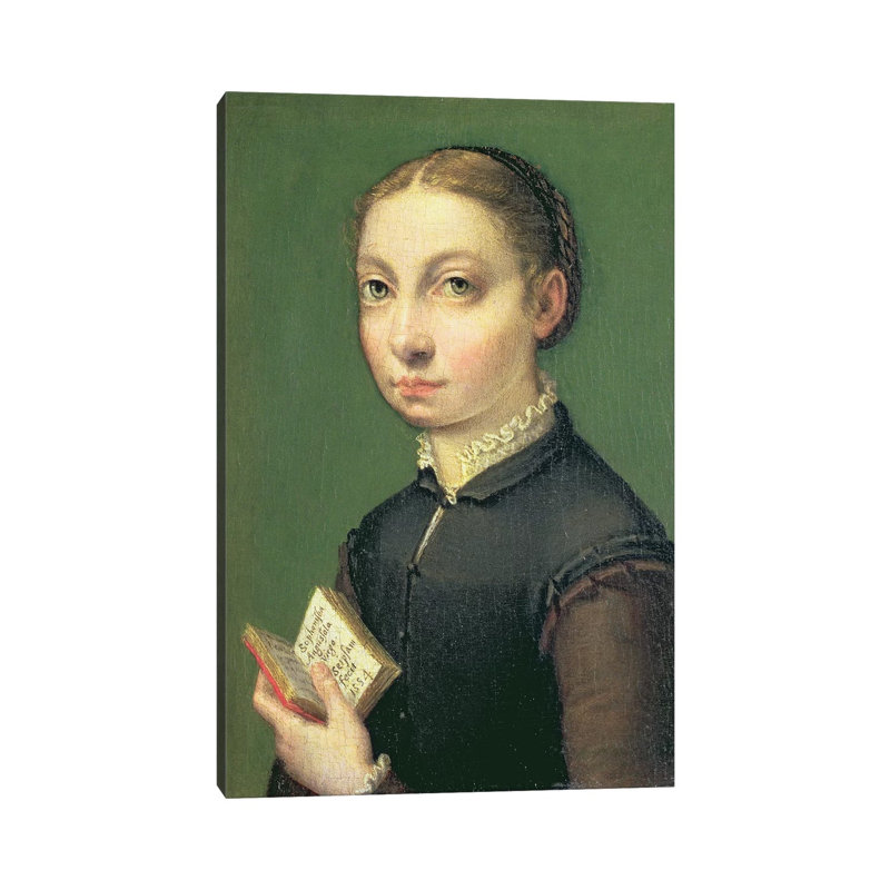 Self Portrait, 1554 by Sofonisba Anguissola - Wrapped Canvas Painting, 66.04 cm H x 45.72 cm W x 3.175 cm D
