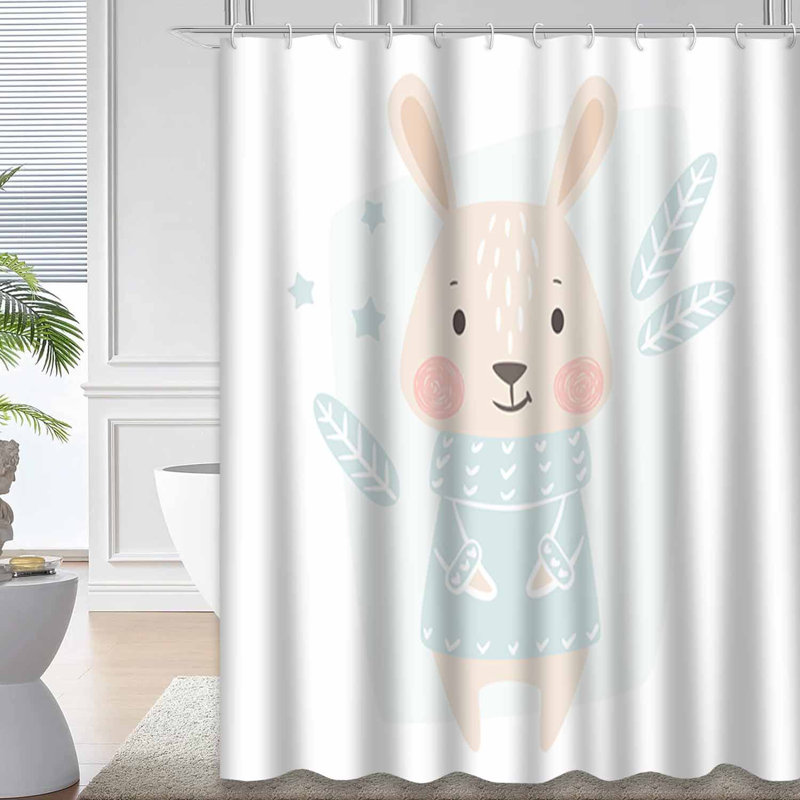 Rideau de douche Bunny Winter, L 72 po x l 84 po