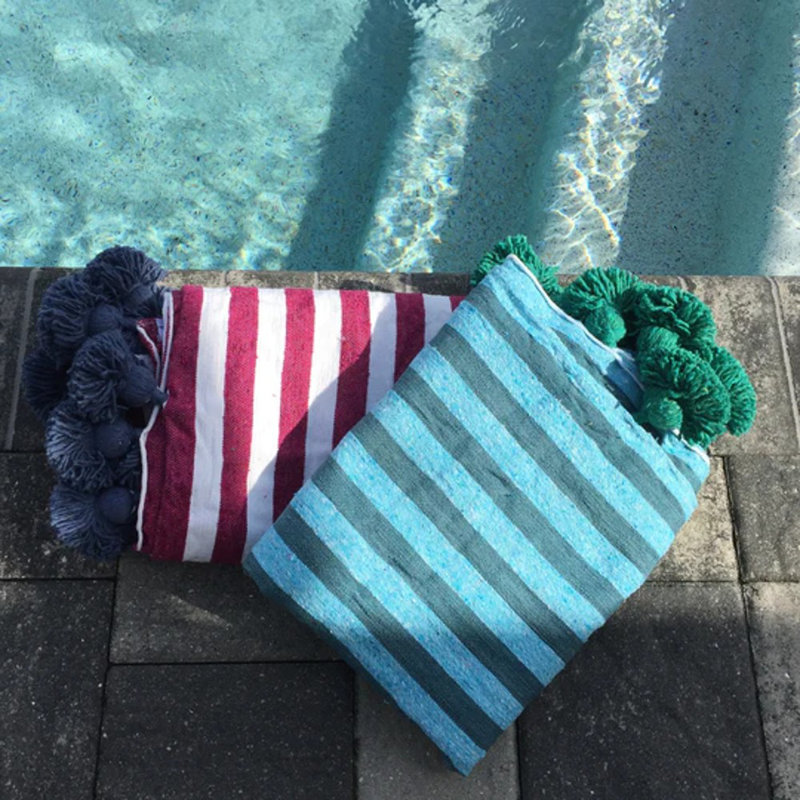 Housse de coussin IRIS THROW, Bleu / bleu sarcelle / vert