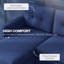 Canapé modulaire 3 places, canapé modulaire avec repose-pieds, bleu foncé