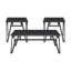 Ensemble de tables d'appoint 3 pièces à finition noire - Style contemporain avec table de cocktail en pierre frittée noire et 2 tables de bout
