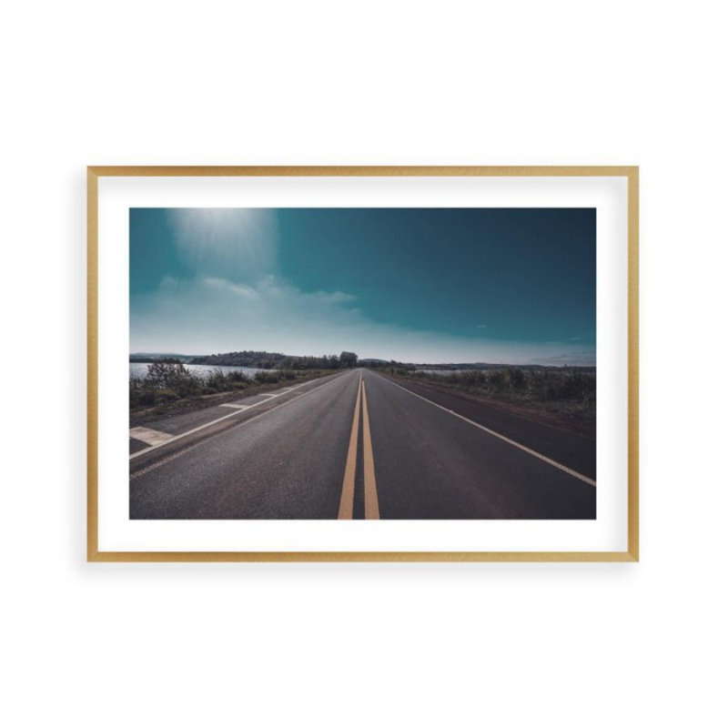 Print, Brushed Copper Frame, 43 cm H x 61 cm W x 2.5 cm D