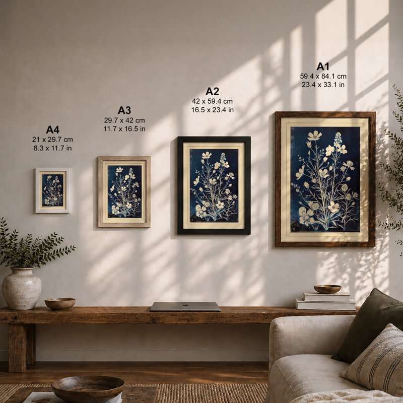 Gilded Botanica Botanical - Framed Print, A1 - 84.1 x 59.4 cm, Oak