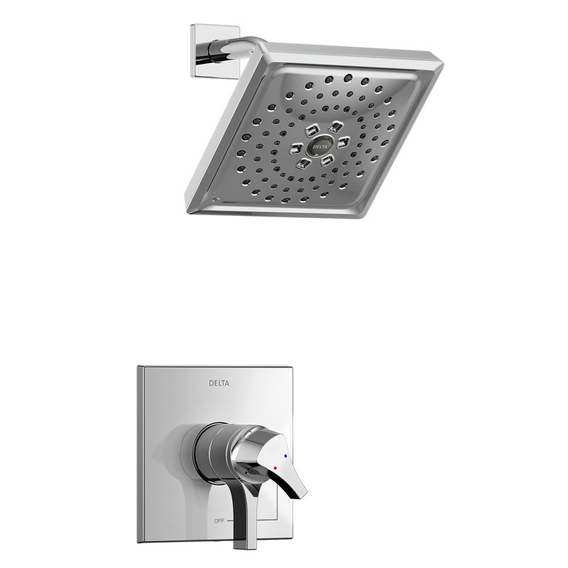 Zura Pressure Balance 17 Series Shower Trim with Double Handle and Monitor, Chrome