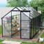 Serre moderne avec toit ajustable et cadre en aluminium durable Solara-138918354-138918355