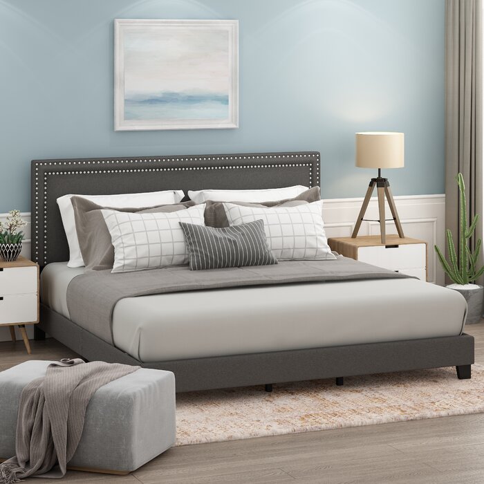 Winston Porter Carlester Upholstered Bed & Reviews | Wayfair