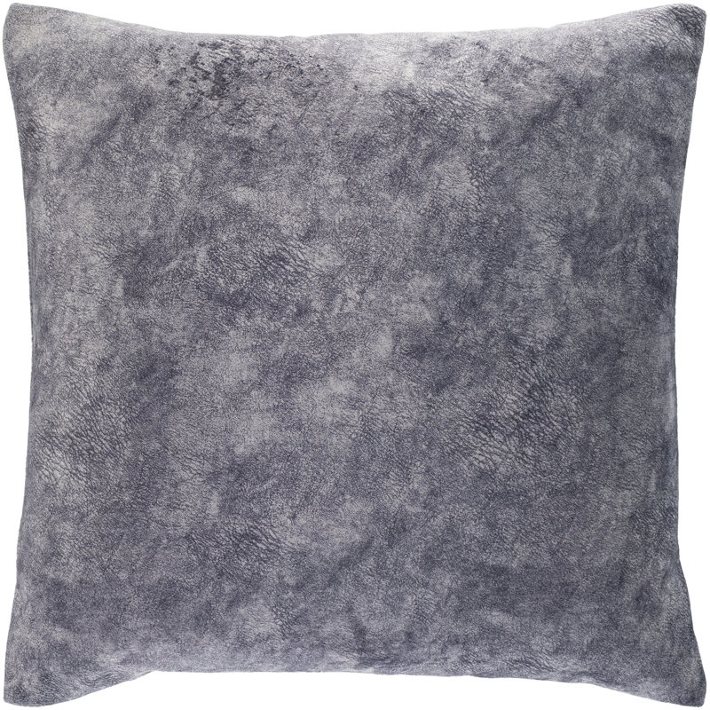  20" Throw Pillow Cover, Medium Gray/Navy