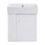 Meuble-lavabo flottant moderne de 21,6 po avec lavabo en céramique - parfait pour les petites salles de bain, rangement à gauche