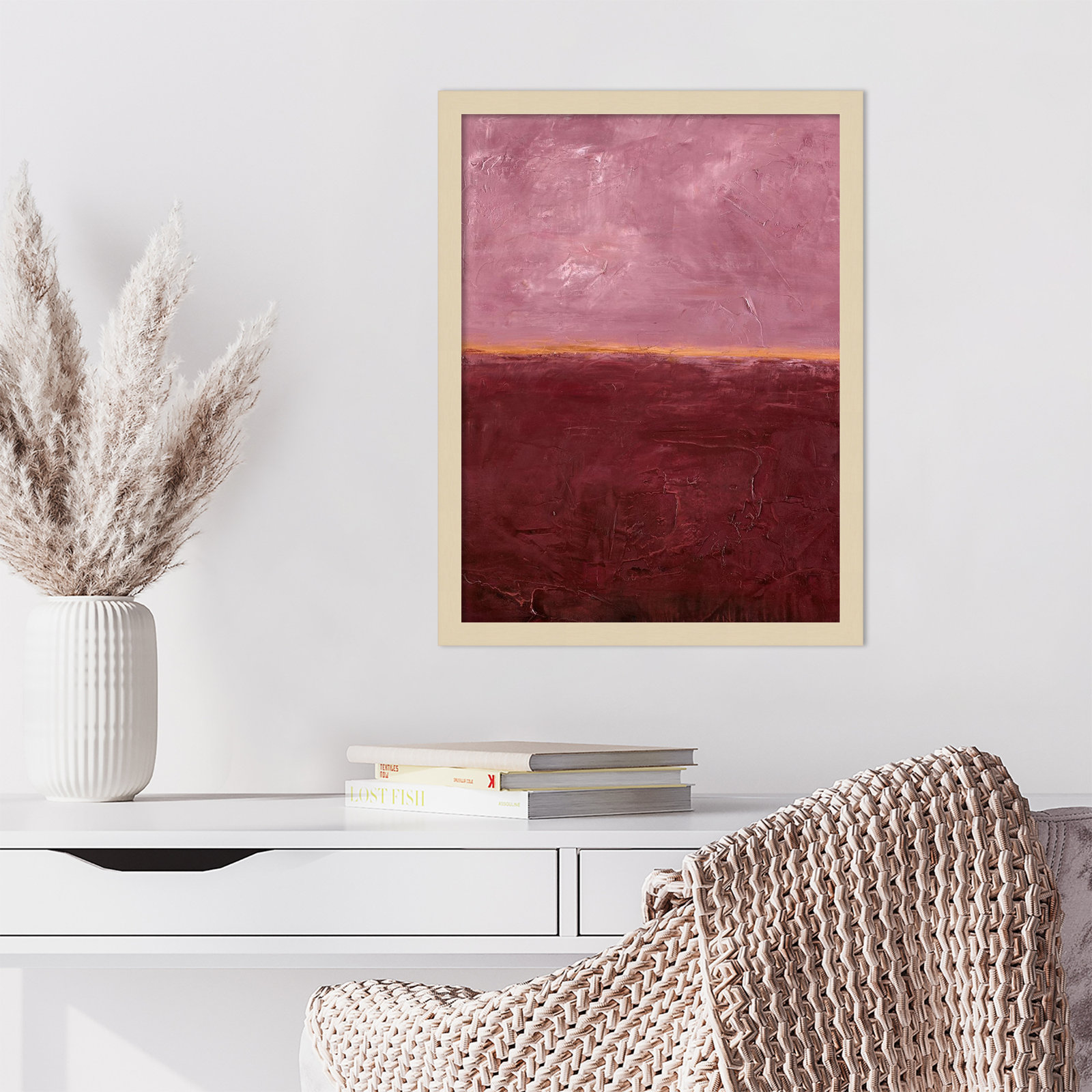 Edge Rose by Design Fabrikken Wood Framed Wall Art Print, Brown, 21" H x 16" W
