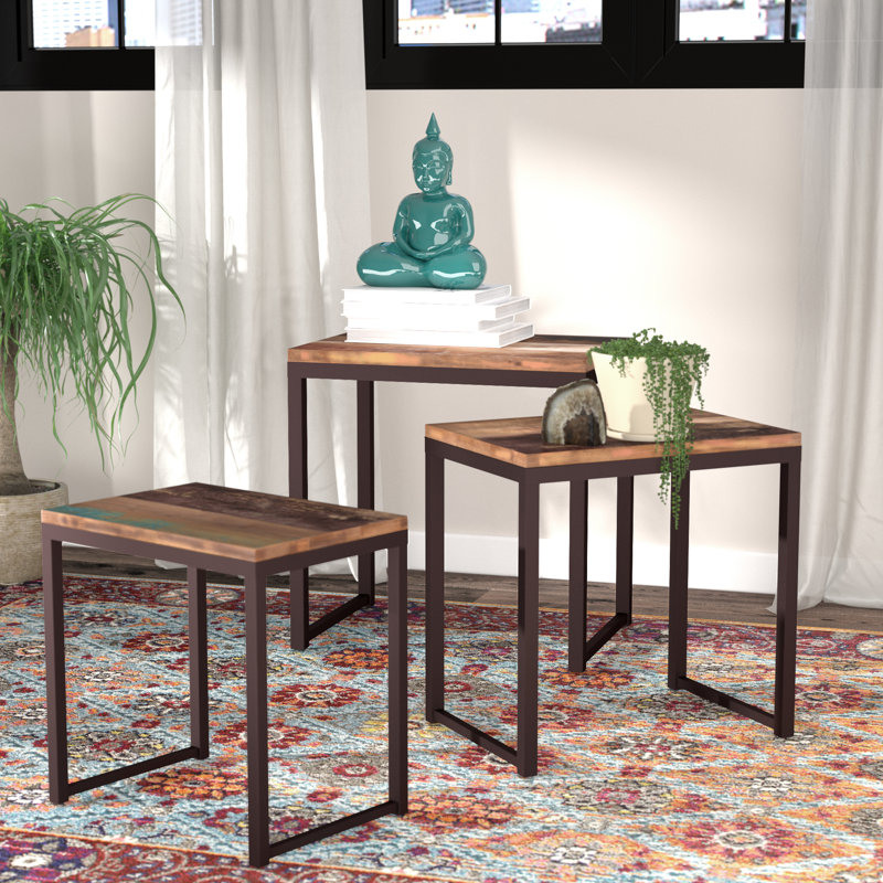Brumbaugh Solid Wood Top Nesting Tables, Reclaimed