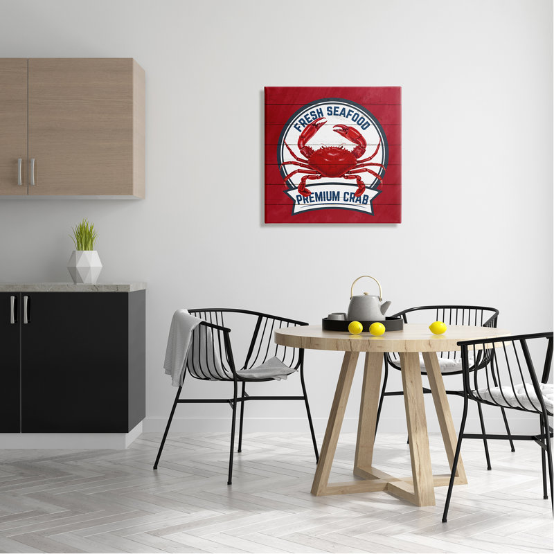 «Highland Dunes», art mural sur toile crabe et fruits de mer par Kim Allen, H 24 po x l 24 po x P 1,5 po
