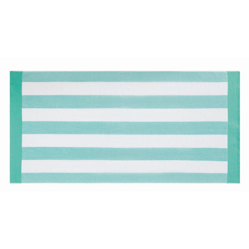 Longshore Tides Cabana Stripe 2 Pack Beach Towel, Turquoise