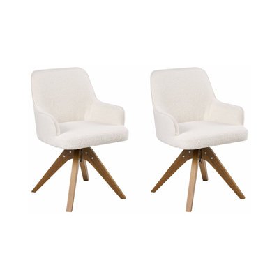 49 cm H Boucle Armchair in White