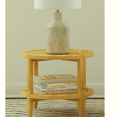 Isbell Brown Birch Brown Solid Wood Side Table