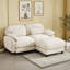 Canapé d'angle en chenille avec pouf amovible-669412281