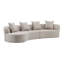 Canapé modulaire courbé à compression de 126 po Boneless Hession-1138150352