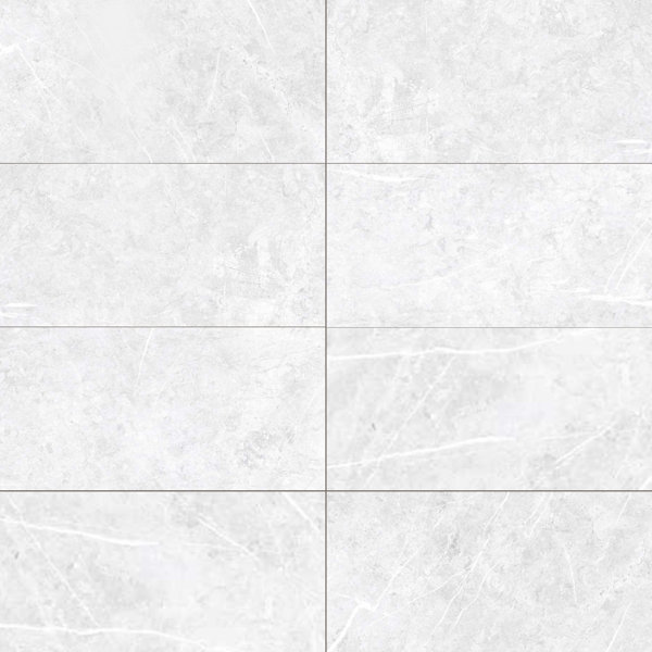Opera 12" x 24" Glossy Porcelain Marble Look Floor and Wall Tile