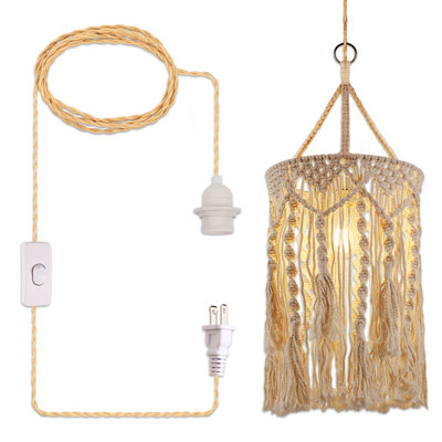 Luminaire suspendu blanc à 1 lumière Daleysa
