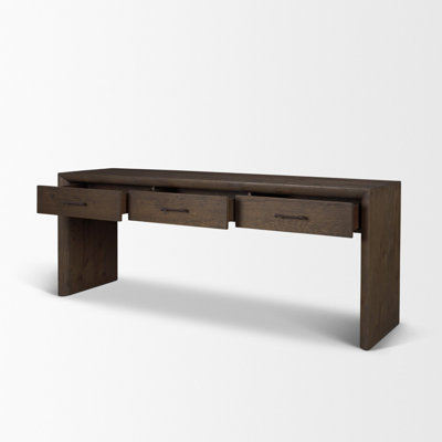 Belford 72" Light Brown Oak Wood Console Table
