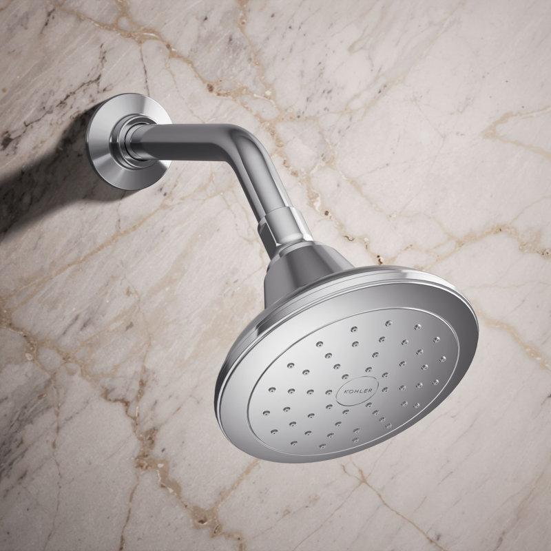 Pinstripe Single-Function Full/Standard Fixed Shower Head, Polished Chrome