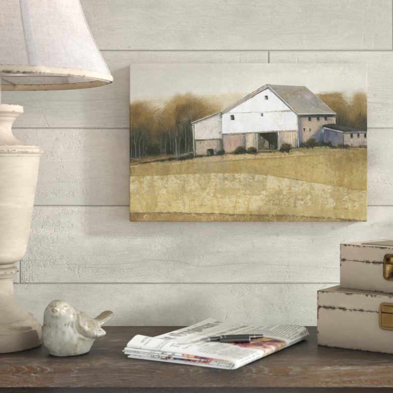 « white grange view i », reproduction de peinture à l’huile sur toile tendue, H 20 po x l 30 po x P 1,5 po