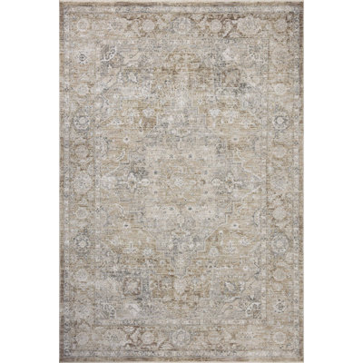 Tapis kaki / ardoise Loloi Kahmel