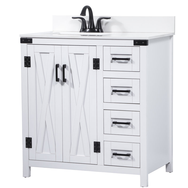 Ensemble de meuble-lavabo simple 32 po Slayton, Blanc