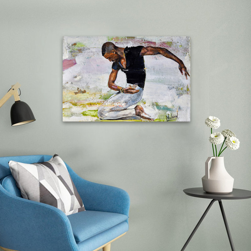Careful Sparrow - art de la danse figurative, H 16 po x l 24 po