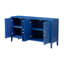 Armoire sophistiquée avec placage de sapin bleu marine - pour l'intérieur de la maison, support texturé, espace de rangement réglable-578738404