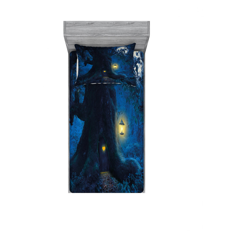 Ensemble de draps Night with Home in Trunk of Enchanted Tree, Simple
