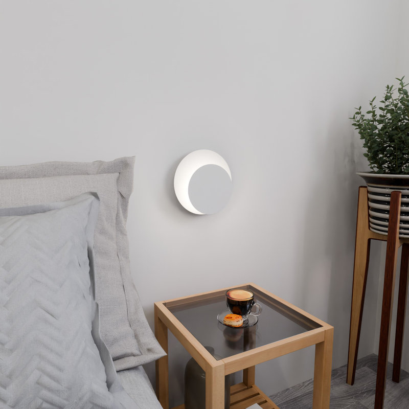 Eira Steel Armed Sconce, White
