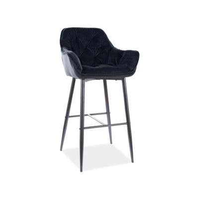 Aeson Upholstered Counter Stool with Metal Frame