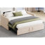 Lit de jour simple avec couchette escamotable allongée, canapé-lit rembourré, conception simple à très simple, idéale pour la chambre d'amis, velours, beige-1645809717