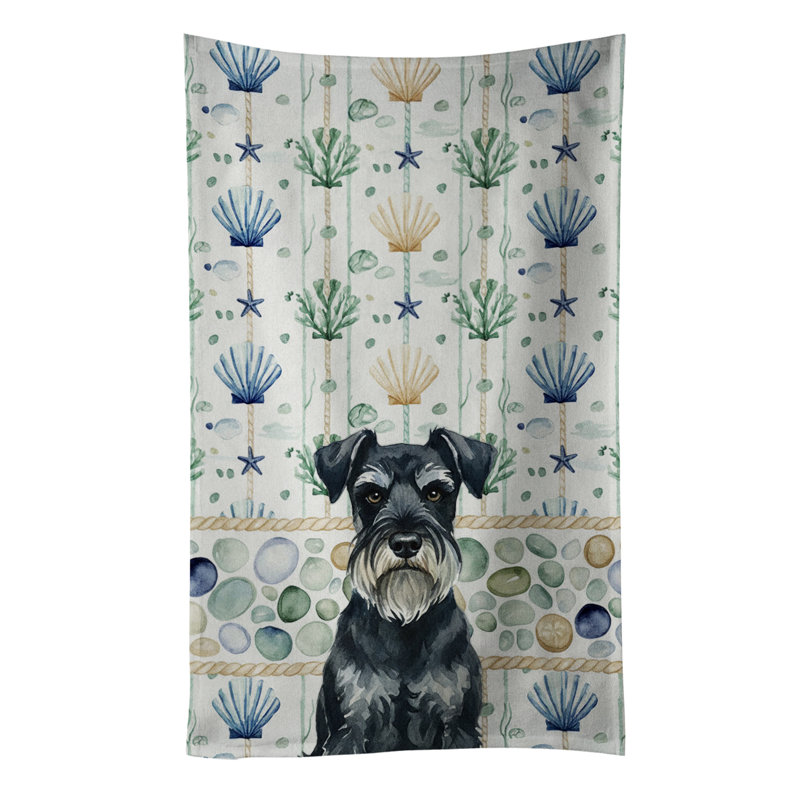 Serviette de cuisine standard en verre de mer Schnauzer, Schnauzer moyen