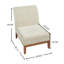 Fauteuil de chambre rembourré moderne Mid-Century avec structure en bois d'hévéa