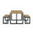 Ryver 6 - Person Trestle Dining Set-85821244