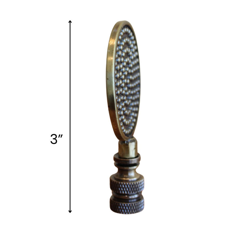 Lampe décorative à médaillon à pois en laiton antique, 3 po