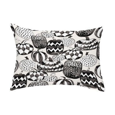 E By Design Outdoor Rectangular Pillow Cover & Insert In White