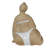 Joelyn Ceramic Sitting Sunbathing Lady Sculpture