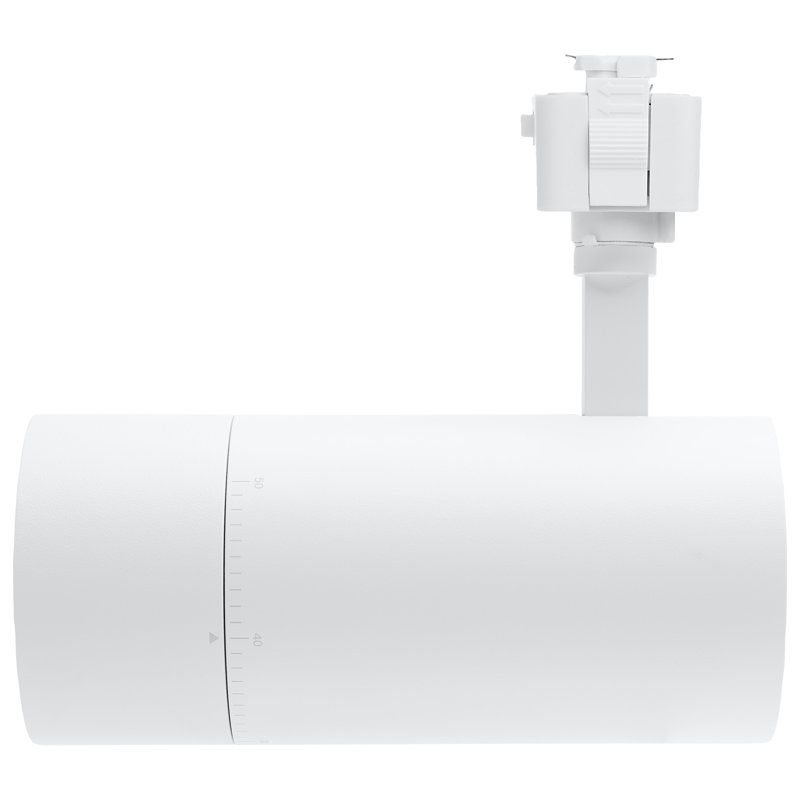 30 Watt LED Track Head J-Style 20 To 50 Degree Adjustable Beam Spread CCT Selectable, Matte White