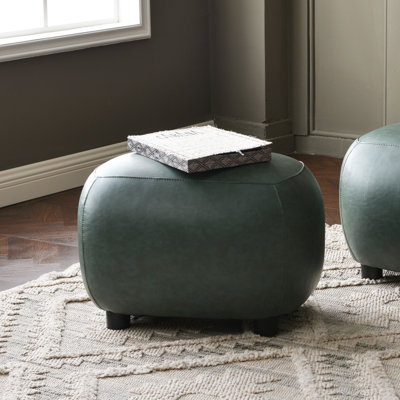 Overstreet 23" Wide Faux Leather Upholstered Ottoman