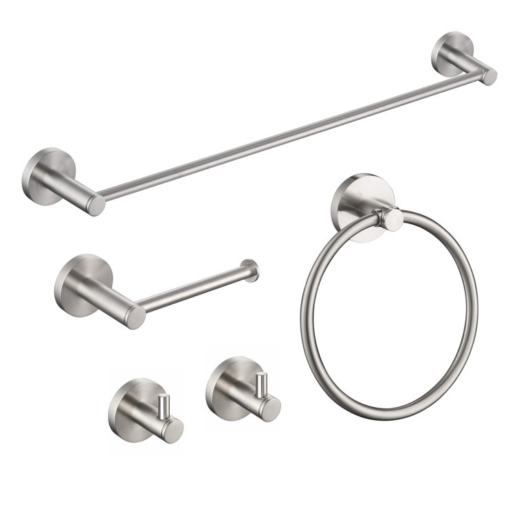 Circular 5 - Piece Bathroom Hardware Set