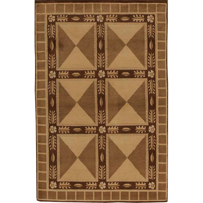 Geometric Hand-Knotted Wool Beige Area Rug