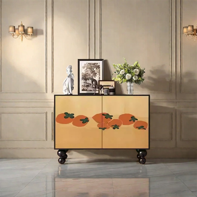 Armoire de rangement avec cadre en noyer