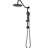 10" Rain Shower Head & Handheld - Matte Black Metal Muscular Dual And 3